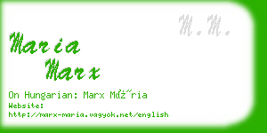 maria marx business card